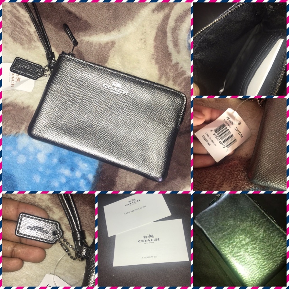New !! Smoke Grey Coach Clutch 😍😍😍